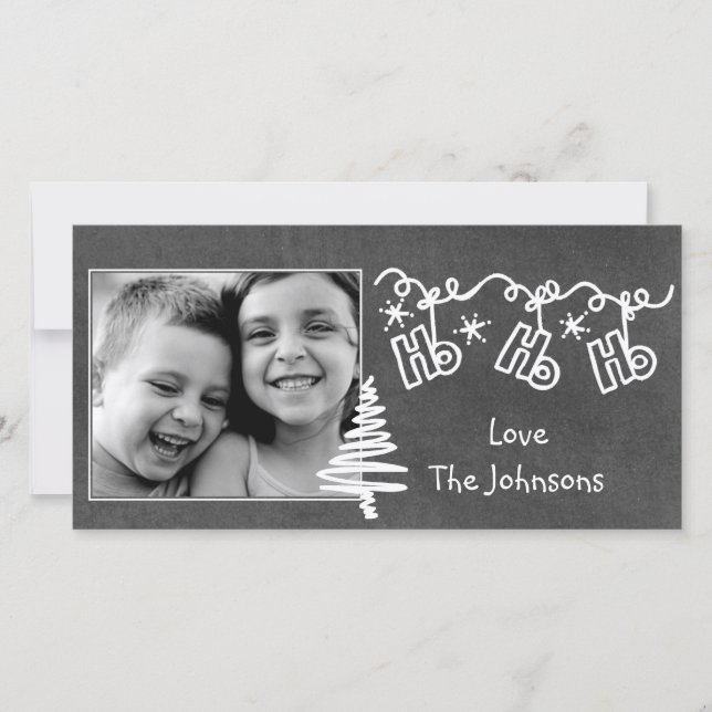 Tarjeta de la foto del navidad de Wallies de la (Anverso)