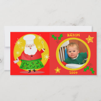Tarjeta de la foto del navidad del bebé de encargo
