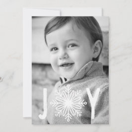 Tarjeta de la foto del navidad del copo de nieve