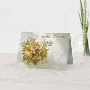 Tarjeta de la foto del oro de los saludos de las