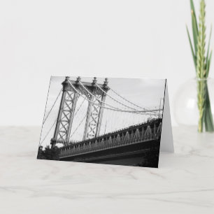 Tarjeta de la foto del puente de Brooklyn