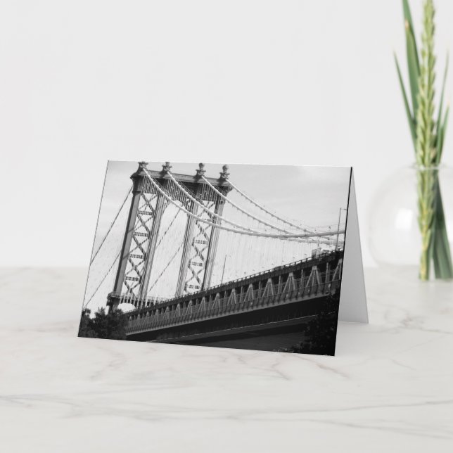 Tarjeta de la foto del puente de Brooklyn (Anverso)