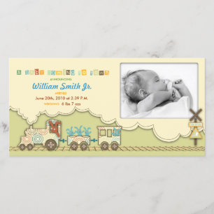 Tarjeta de la foto del tren de Choo Choo