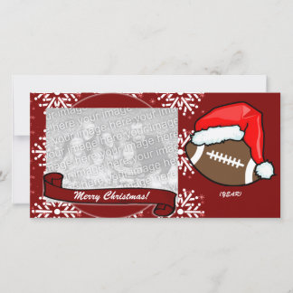 Tarjeta de la foto - fútbol del navidad