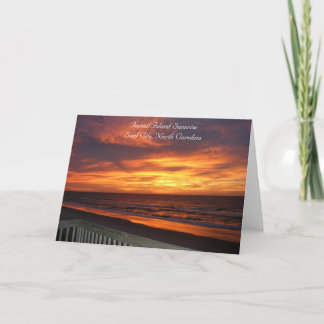 Tarjeta de la fotografía de la salida del sol de