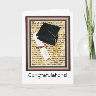 Tarjeta de la graduación