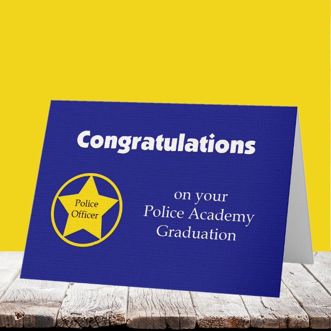Tarjeta de la graduación de la academia de policía (Subido por el creador)