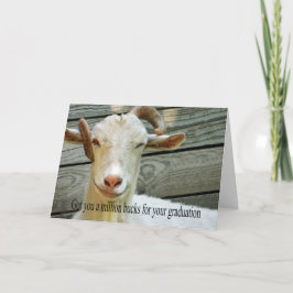 Tarjeta de la graduación de la cabra
