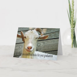 Tarjeta de la graduación de la cabra