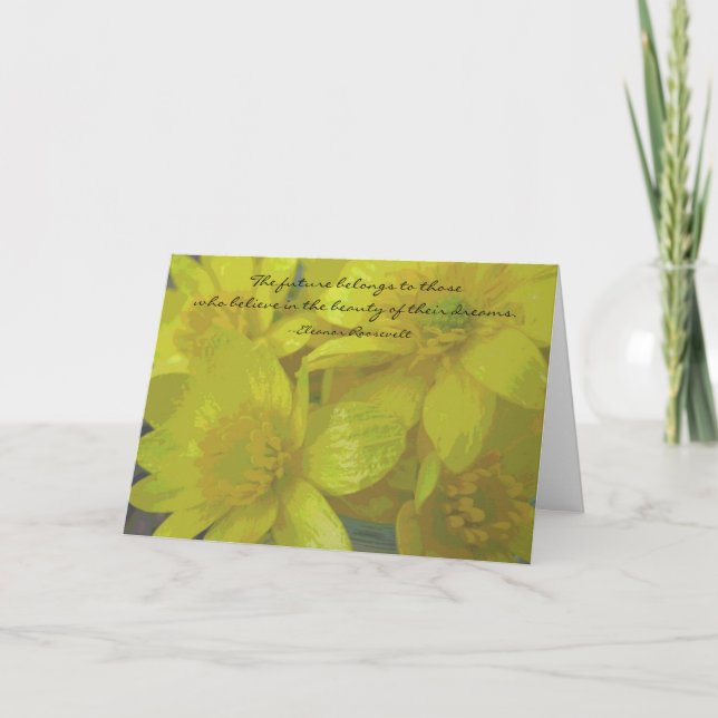 Tarjeta de la graduación de la cita de los sueños (Anverso)