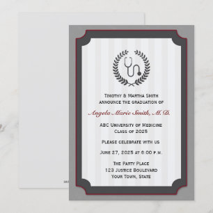 Tarjeta de la graduación de la Facultad de