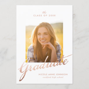 Tarjeta de la graduación de la foto