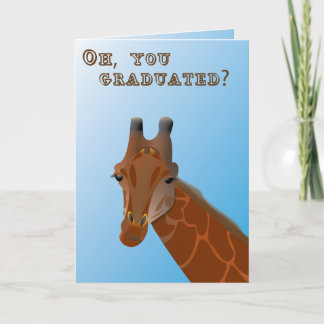 Tarjeta de la graduación de la jirafa