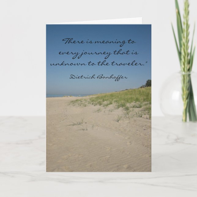 Tarjeta de la graduación de la playa de Bonhoffer (Anverso)