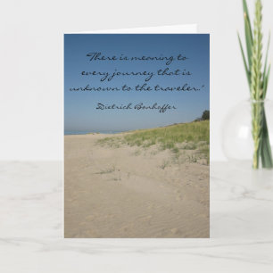 Tarjeta de la graduación de la playa de Bonhoffer