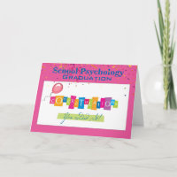Tarjeta de la graduación de la psicología de la