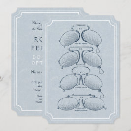 Tarjeta de la graduación de las lentes del vintage