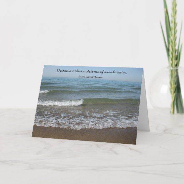 Tarjeta de la graduación de Thoreau de los sueños (Anverso)