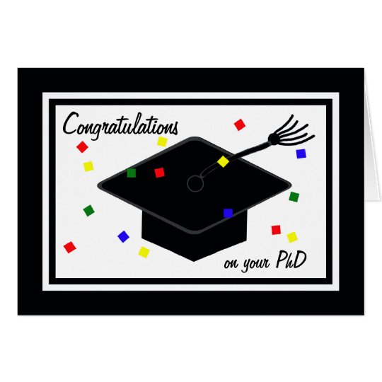 Tarjeta de la graduación del PhD