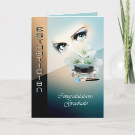 Tarjeta de la graduación para el Esthetician