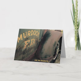 tarjeta de la graduación para el muchacho