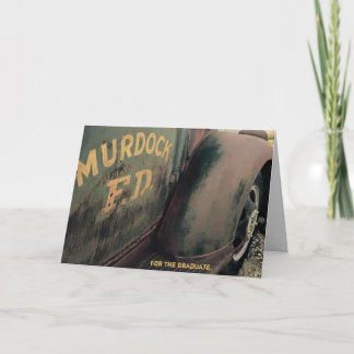 tarjeta de la graduación para el muchacho
