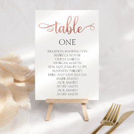 Tarjeta de la gráfica de asiento del Boda de calig