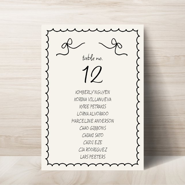 Tarjeta de la gráfica de asiento del Boda francés  (Subido por el creador)