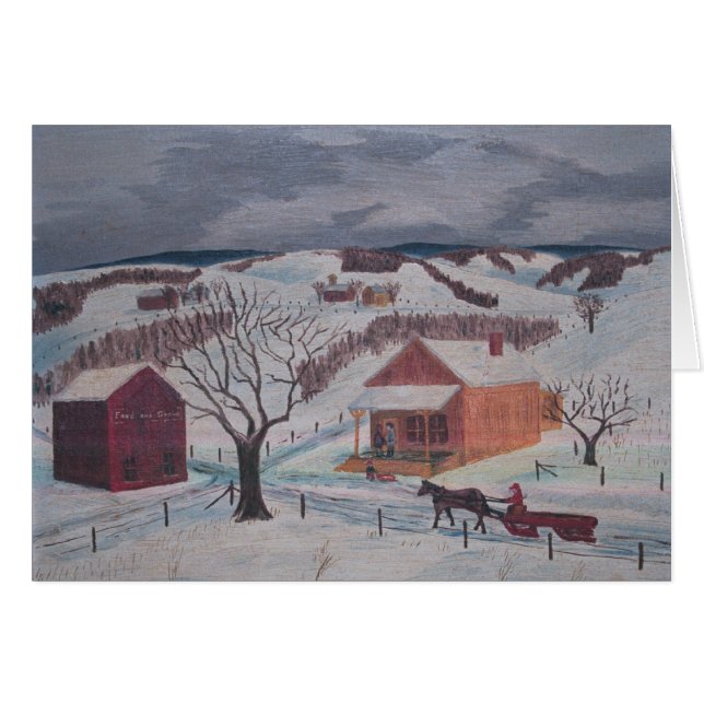 Tarjeta de la granja del invierno de Frips (Anverso (Horizontal))