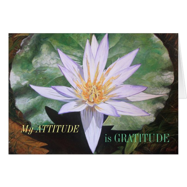 Tarjeta de la gratitud del Bello Artes del lirio (Anverso (Horizontal))