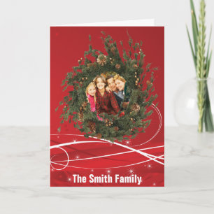 Tarjeta de la guirnalda del navidad