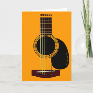 tarjeta de la guitarra acústica