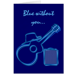 Tarjeta de la guitarra de los azules