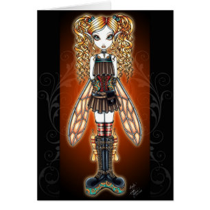 Tarjeta de la hada de "Kayla" Steampunk