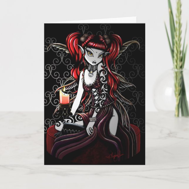 Tarjeta de la hada del fuego de la oscuridad de la (Anverso)