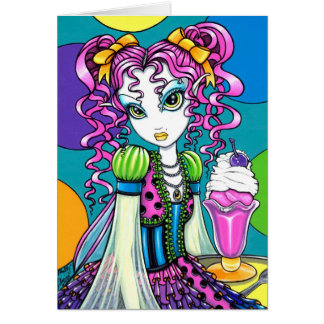Tarjeta de la hada del helado del arco iris de