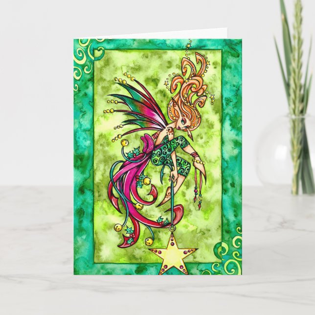 Tarjeta de la hada del navidad (Anverso)