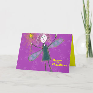 Tarjeta de la hada del navidad
