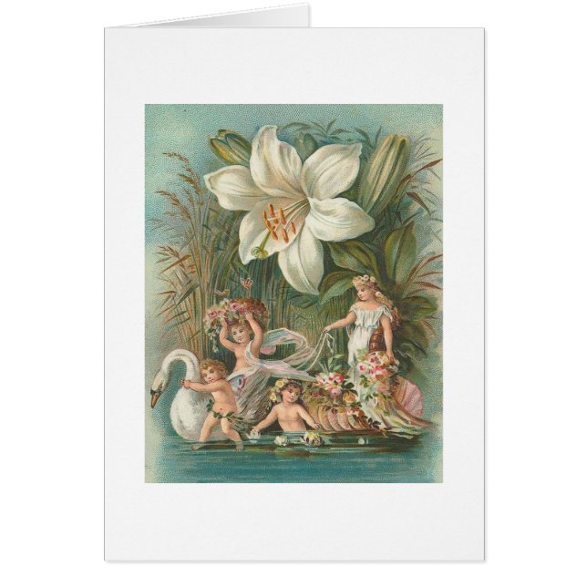 Tarjeta de la hada del vintage (Frente)