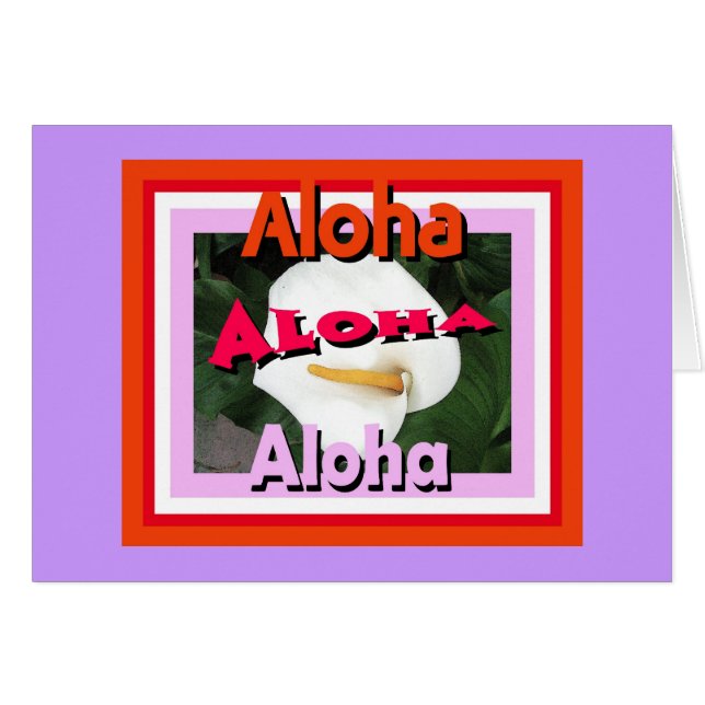 Tarjeta de la hawaiana (Anverso (Horizontal))