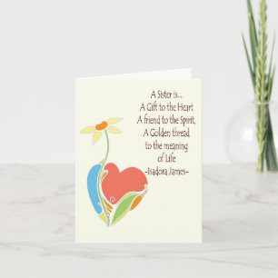 tarjeta de la hermana