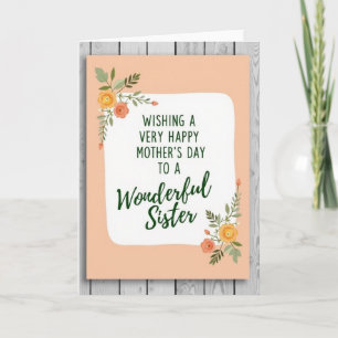 Tarjeta de la Hermana de Celebración Rayada