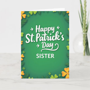 Tarjeta de la Hermana del Trébol Verde
