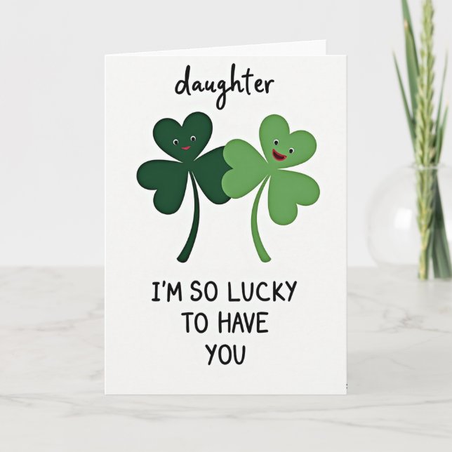 Tarjeta de la hija de Lucky Shamrock (Anverso)