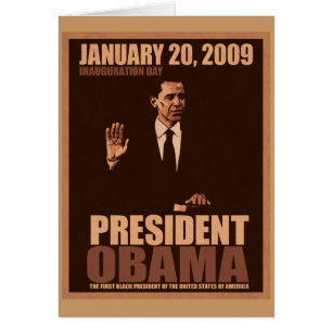 Tarjeta de la inauguración de Obama