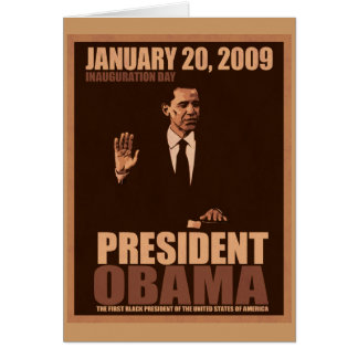 Tarjeta de la inauguración de Obama