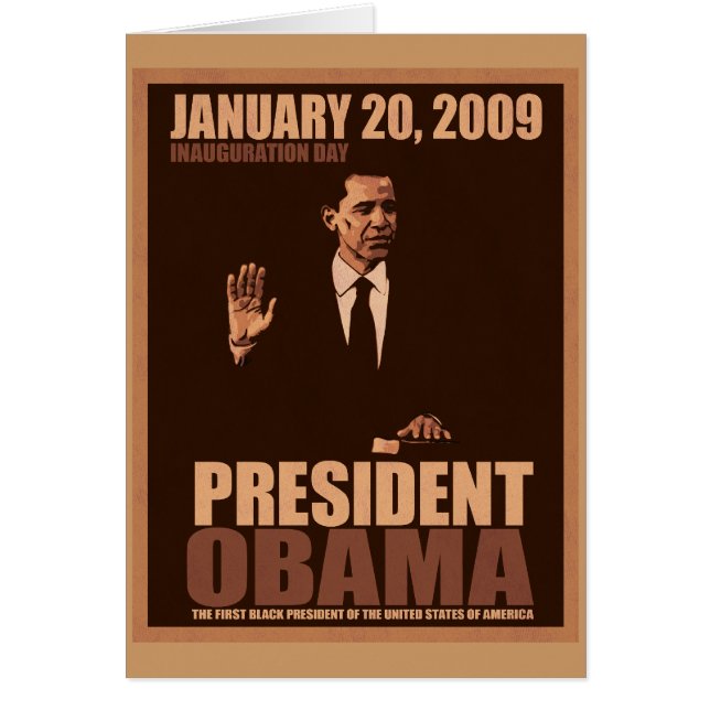 Tarjeta de la inauguración de Obama (Frente)