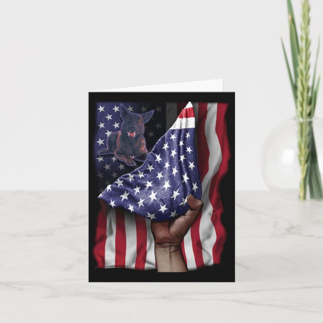 Tarjeta De la Independencia Bandera de EE. UU. Pastor Hola (Anverso)