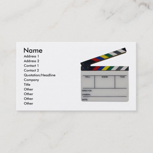 Tarjeta de la industria cinematográfica de la (Anverso)