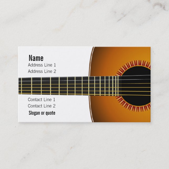 Tarjeta de la industria musical de la guitarra (Anverso)